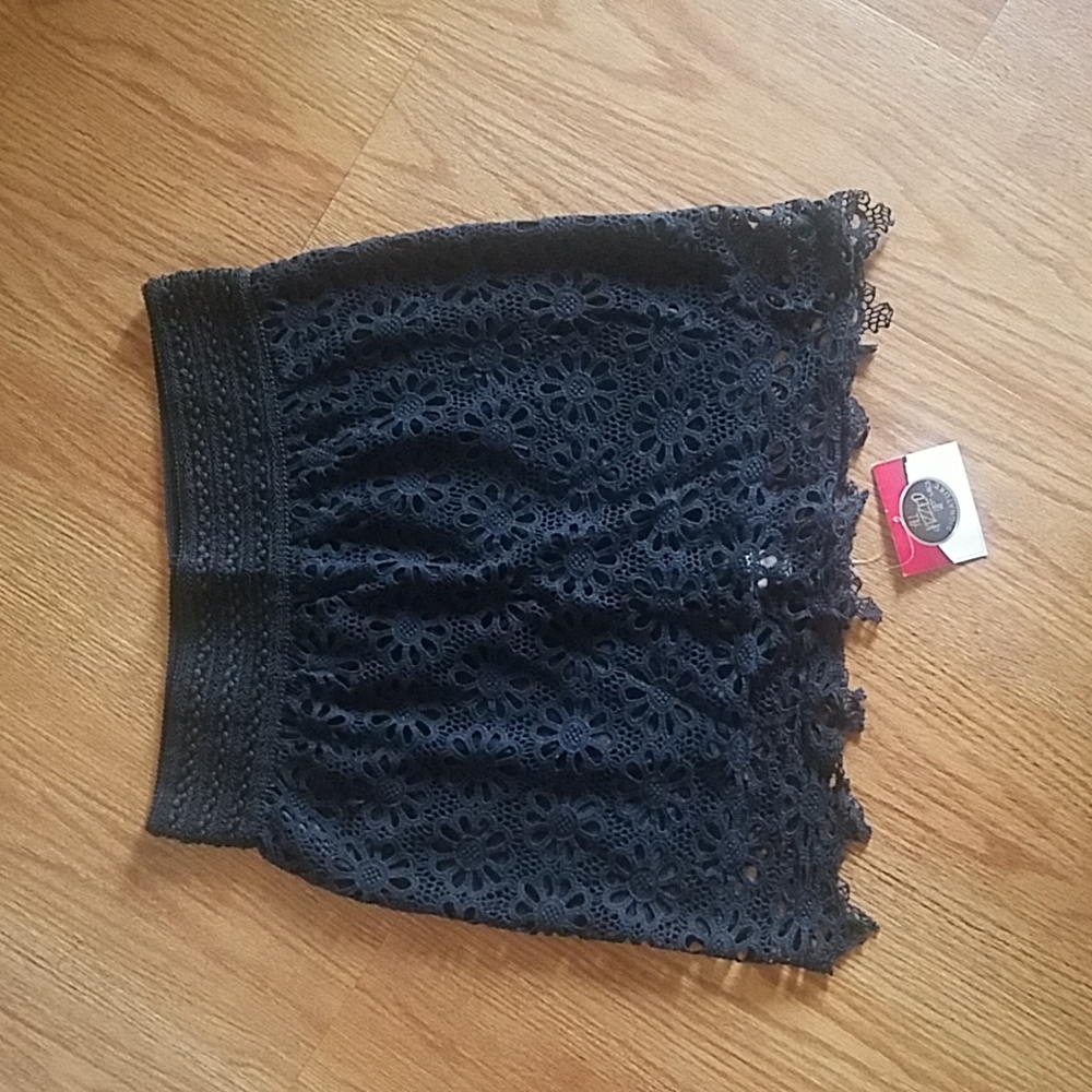 NWT Black lace skirt